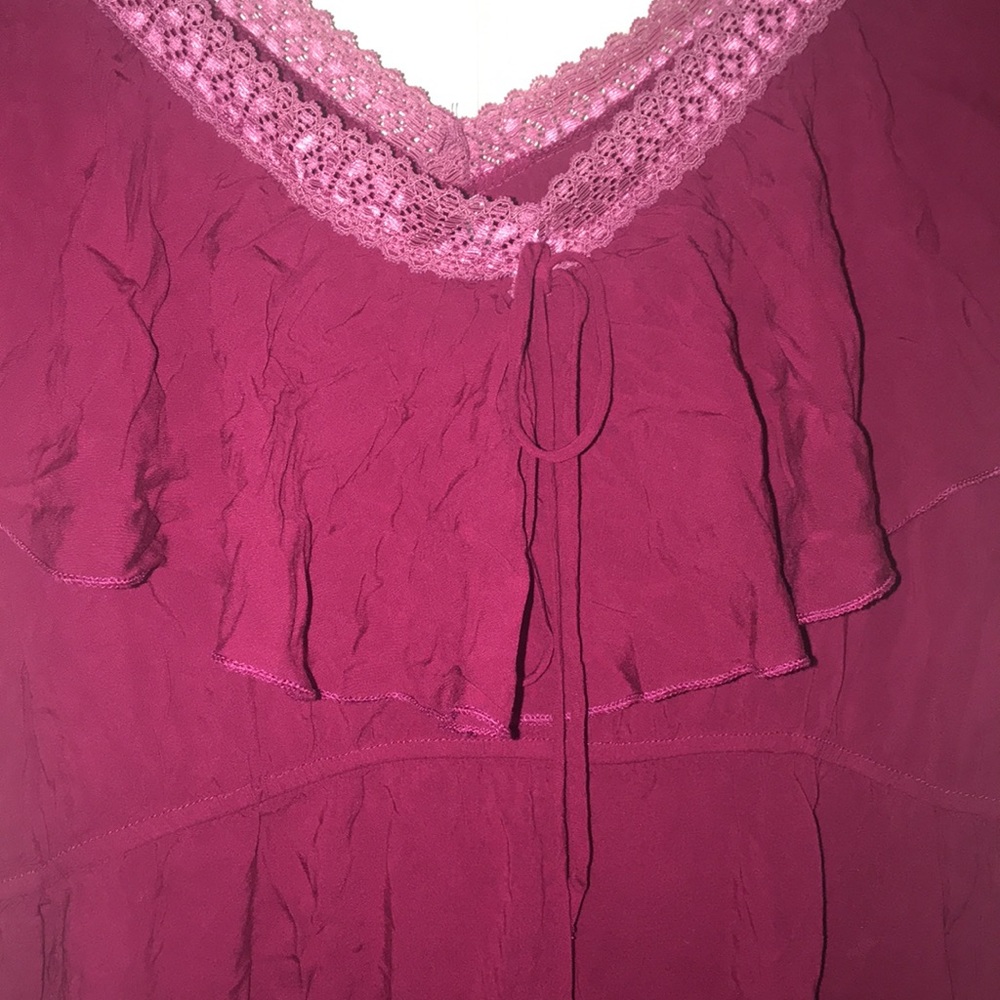 Peasant Raspberry Dress - Picture 4 of 5